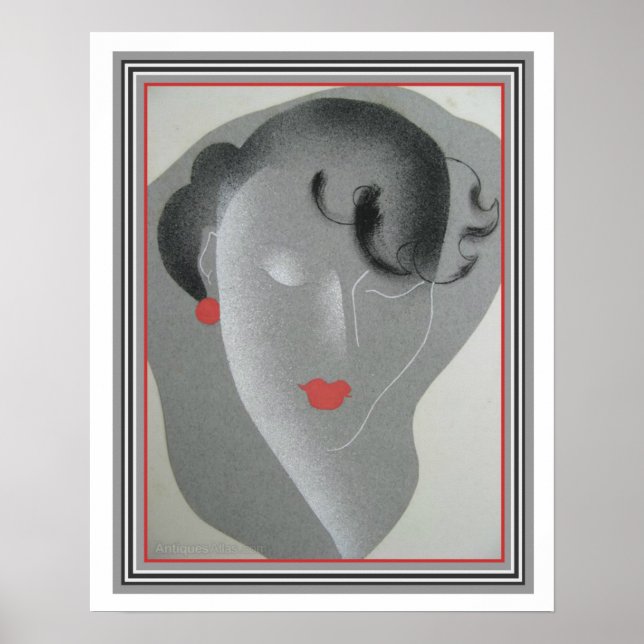 "Femina" Art Deco Print ca. 1920's- 16x20 (Front)