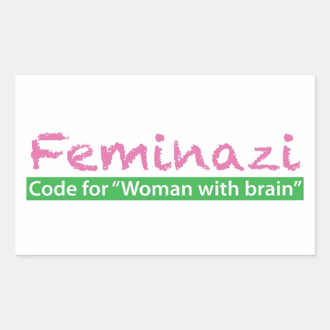 Feminazi Rectangular Sticker (Front)