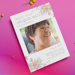 Feminine 60th Birthday Photo Invitation<br><div class="desc">Celebrate a special 60th birthday in style with this feminine photo invitation. Featuring a beautiful rose pink peony and an elegant set of fonts, this invitation will impress your guests and make the birthday girl feel extra special. Create your own photo invitation and make sure this 60th birthday is one...</div>