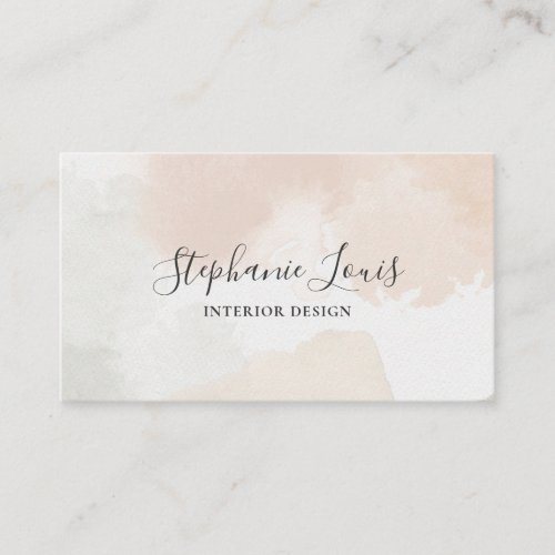 Feminine Abstract Watercolor Paint splotches Boho Calling Card