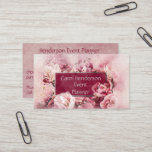 Feminine And  Elegant Floral Event Party Planner Business Card at Zazzle
