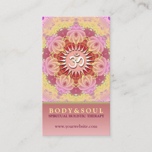 Feminine Beauty Om Yoga New Age Business Card