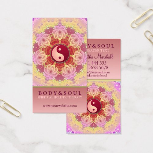 Feminine Beauty YinYang Holistic Business Card