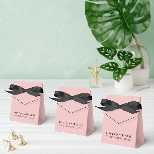Feminine Birthday Party Favor Design | Blush Rose Favor Boxes (Multiple)