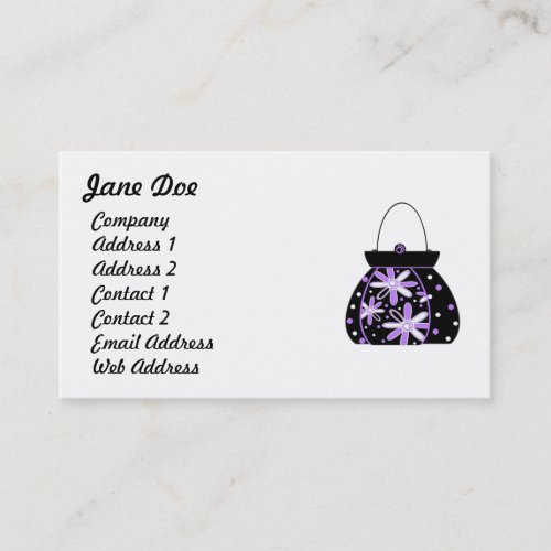 Feminine Purple Business Cards