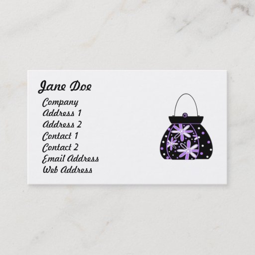 Customizable Feminine Purple Business Cards