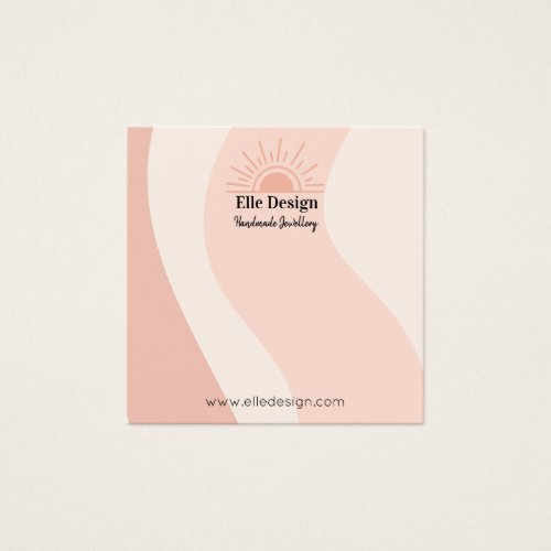 Feminine Blush Pink Boho Sun Earring Display Card