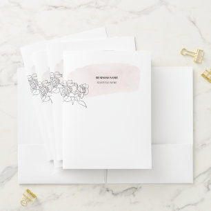 Feminine Business Pocket Folder