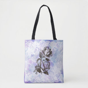 *~* Feminine Celestial Space Roses & Lace Tote Bag