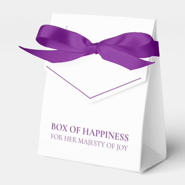 Feminine & Elegant Birthday Party Favor Design Boxes (Front Side)