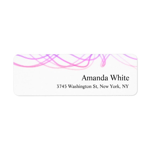 Feminine Elegant Minimalist Abstract Modern Label (Front)