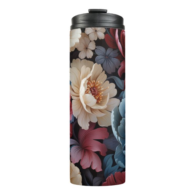 Feminine Fall Florals Tumbler (Front)