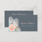 Feminine Floral Bouquet Elegant Wedding Planner Business Card (Front/Back)