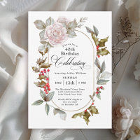 Feminine Floral December 40th Birthday Celebration