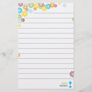 Feminine Floral Personalised Stationary Stationery