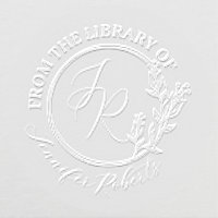 Feminine Floral Script Initials Library Bookplate