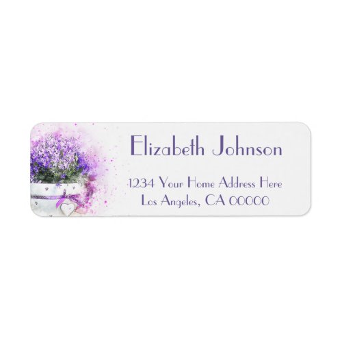 Feminine Floral Watercolor Return Address Labels