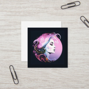 "Feminine Flourish" Women's Beauty      Square Business Card