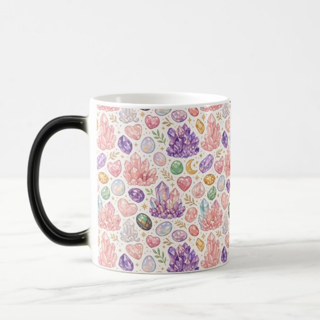 Feminine Gemstone Seamless Pattern Color Morph Mug (Left)