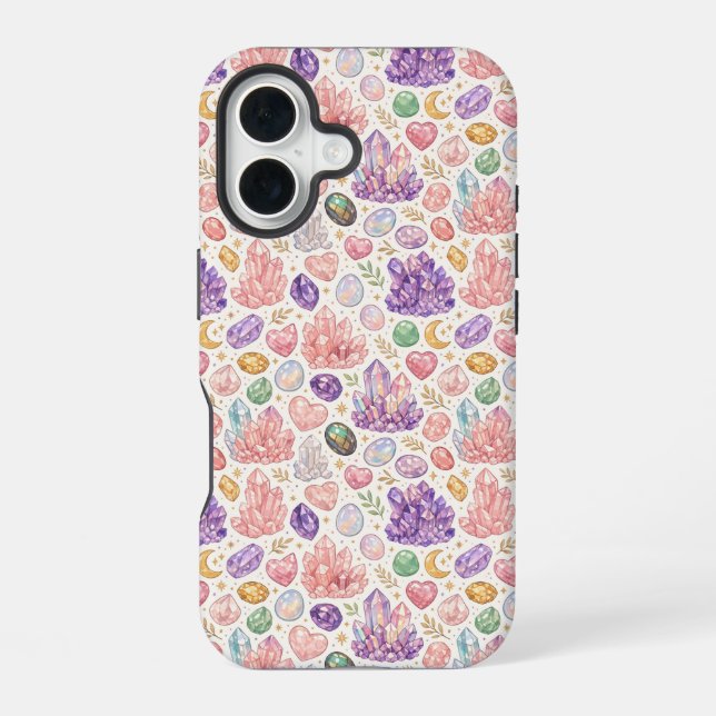Feminine Gemstone Seamless Pattern Iphone Case (Back)