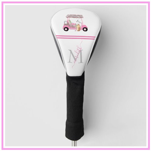 Feminine Golf Cart Personalized  Golf Head Cover