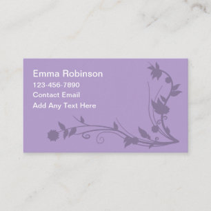 Feminine Ladies Social Contact Business Cards