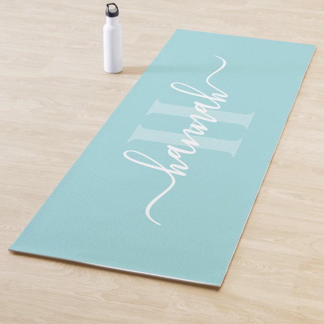 Feminine Large Monogram Script Yoga Mat (Creator Uploaded)