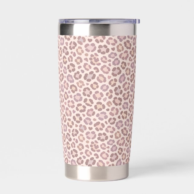 Feminine Leopard Pattern Insulated Tumbler (Left)