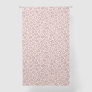 Feminine Leopard Pattern Sheer Curtains