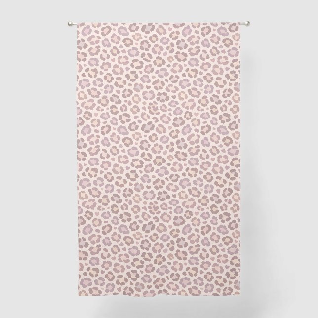 Feminine Leopard Pattern Sheer Curtains (Front)