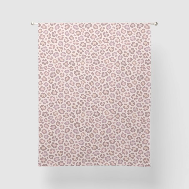 Feminine Leopard Pattern Sheer Curtains (Front)