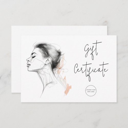 Feminine Line Drawing Beauty Hair Gift Card