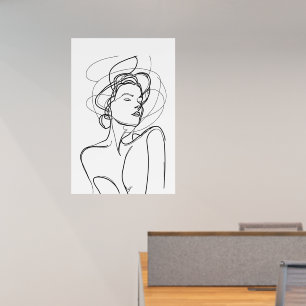 Feminine line wall decal