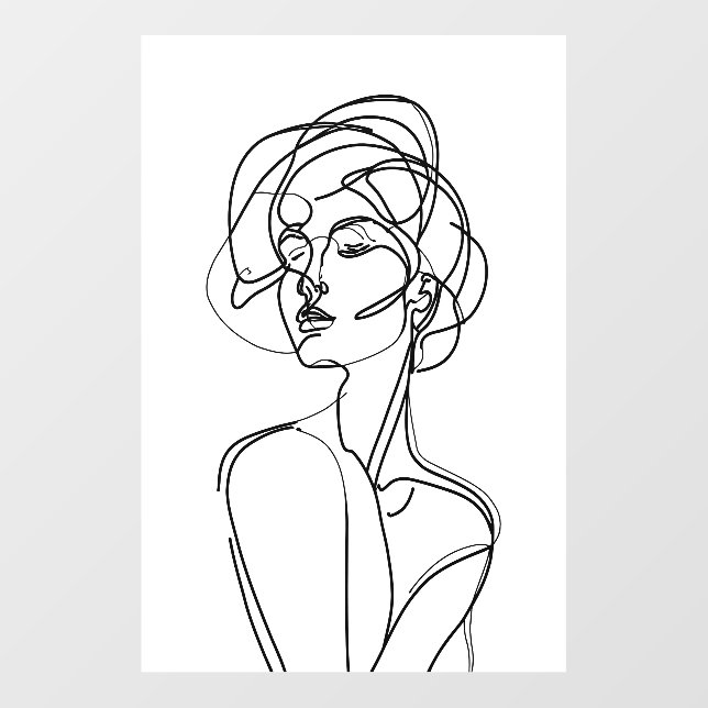 Feminine line  wall decal (Front)