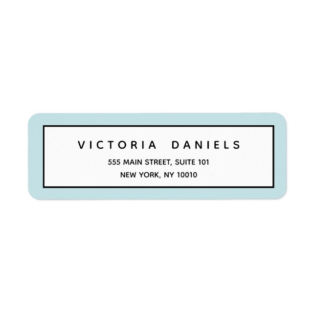 Feminine Logo | Blue | Minimal professional Label (Front)