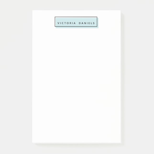 Feminine Logo | Blue | Personalized  professional Post-it Notes (Front)