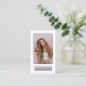 Feminine Logo  Lavender | Actor Photo social media Business Card (Standing Front)