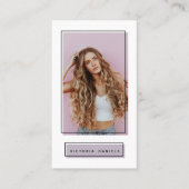 Feminine Logo  Lavender | Actor Photo social media Business Card (Front)