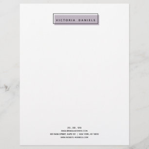 Feminine Logo Lavender Minimal professional Letterhead