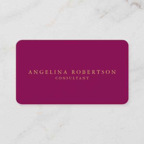 Feminine Minimalist Pink Gold Professional Trendy Business Card