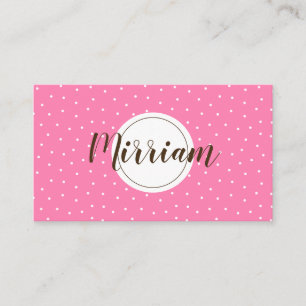 Feminine modern professional pink and brown business card