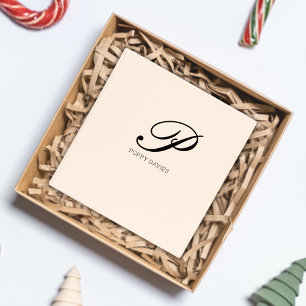 Feminine Monogram Binder - Blush Pink