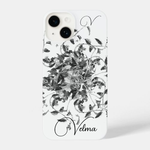 Feminine Monogram Elegant Script Vines Samsung  iPhone 14 Case