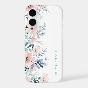 Feminine Monogrammed Botanical Floral Laptop Skin iPhone 17 Case