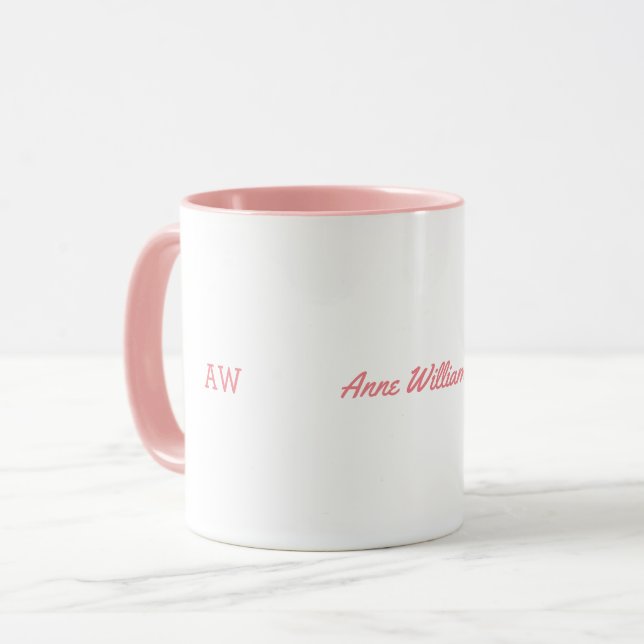 Feminine Name Mug / nice pink idea for women (Front Left)