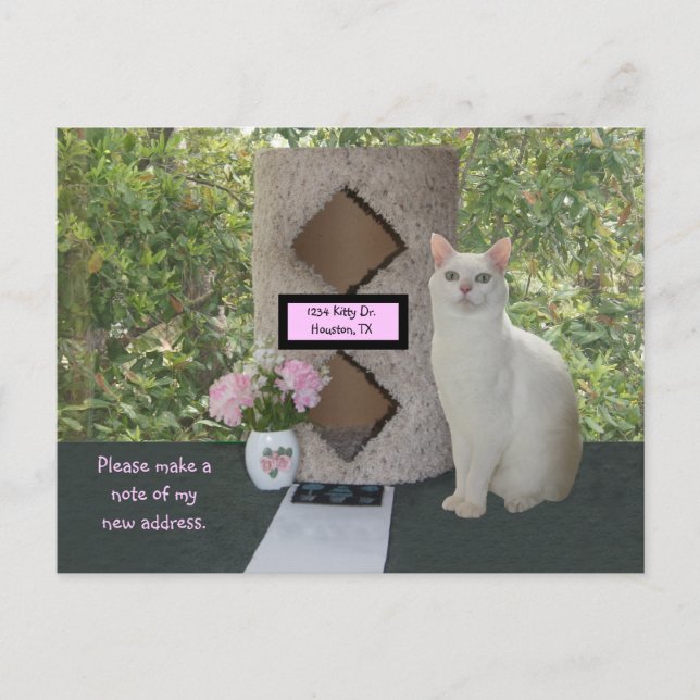 Feminine New Address Postcard (Front)