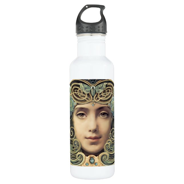 Feminine Nouveau Vintage Beauty Water Bottle (Front)