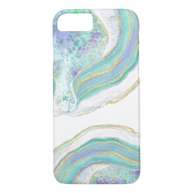 Feminine Pastel Agate Pattern Case-Mate iPhone Case (Back)