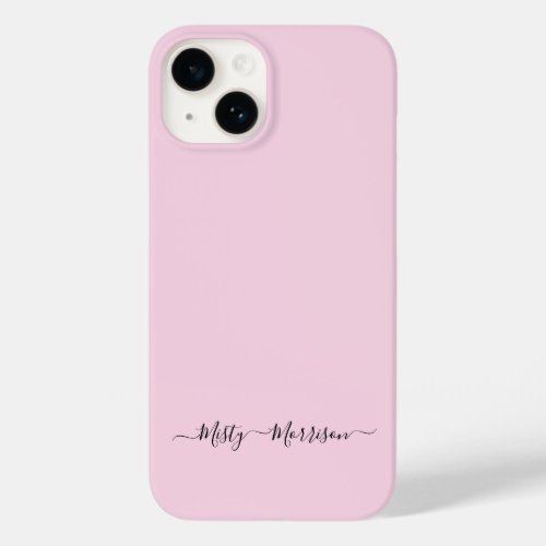 Feminine Pastel Pink with Script Custom Name Case_Mate iPhone 14 Case