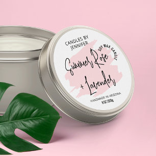 Feminine Pink Aesthetic Modern Product Packaging Classic Round Sticker